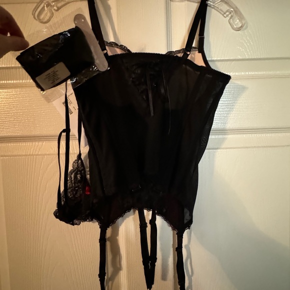 Bustier Set with Thigh-High Nylons and Thong - Secret Desire by Escalante - Picture 5 of 8